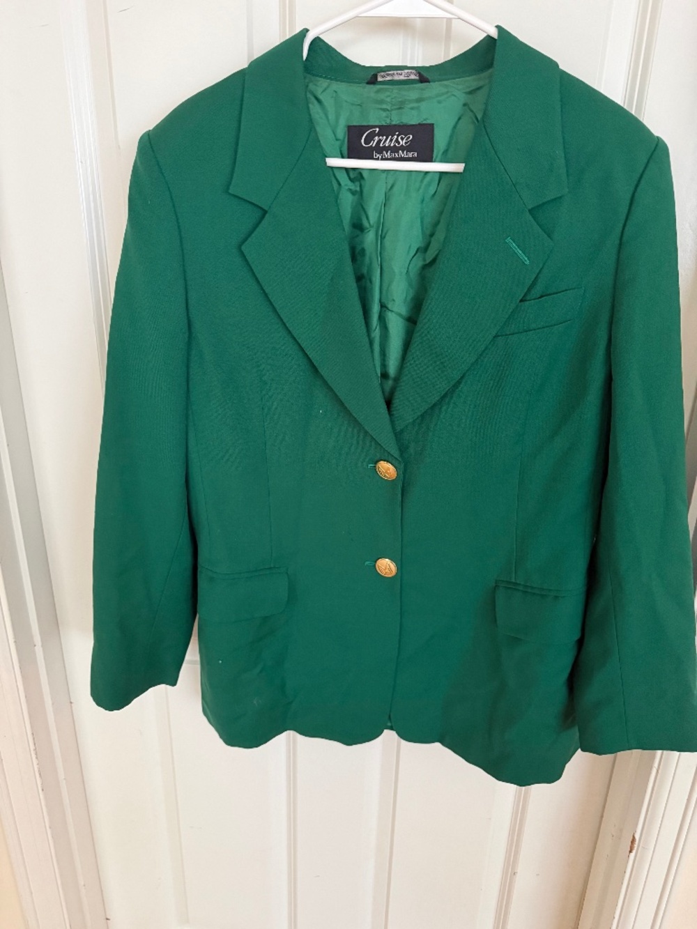 cruise by max mara blazer green size 12 pure new wool